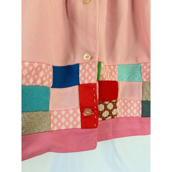 Vintage Handmade Patchwork Quilt Dress Polyester Knits Girls Toddler 2/3T - Picture 4 of 12